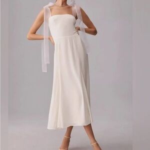 Reformation Kairo Midi Dress, Ivory